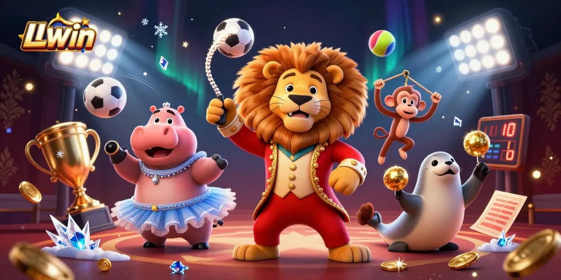Experience thrilling sports betting with LLwin's vibrant 3D characters showcasing action and excitement.