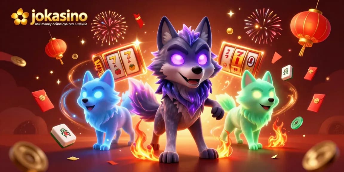 Engage with jokacasino real money online casinos Australia through exciting slot games depicted in a vibrant 3D illustration.