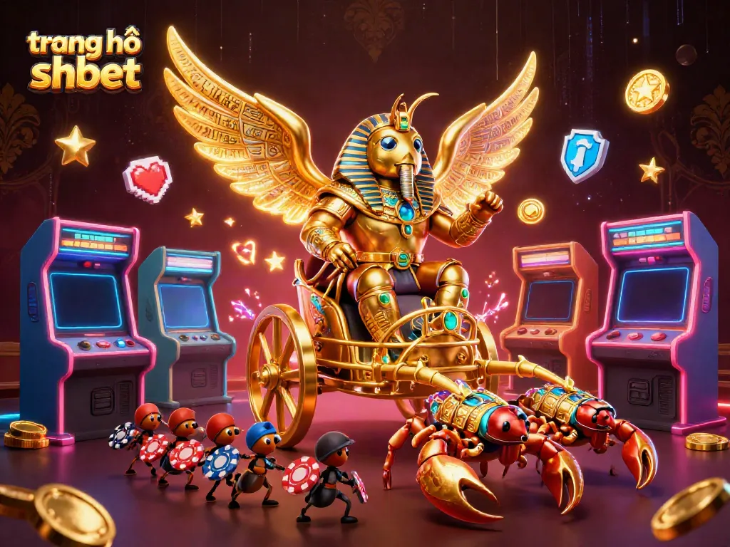 Engage with exciting games at trang chủ shbet featuring a golden beetle and casino themes.