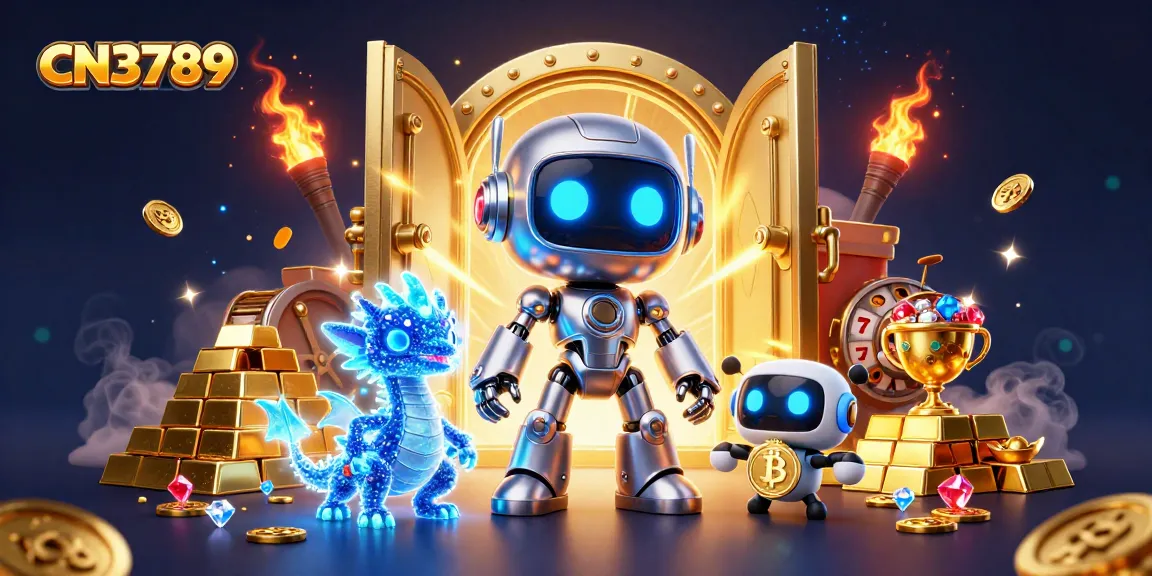 Engage with CN3789 in this vibrant casino scene filled with gold treasures and exciting game visuals.