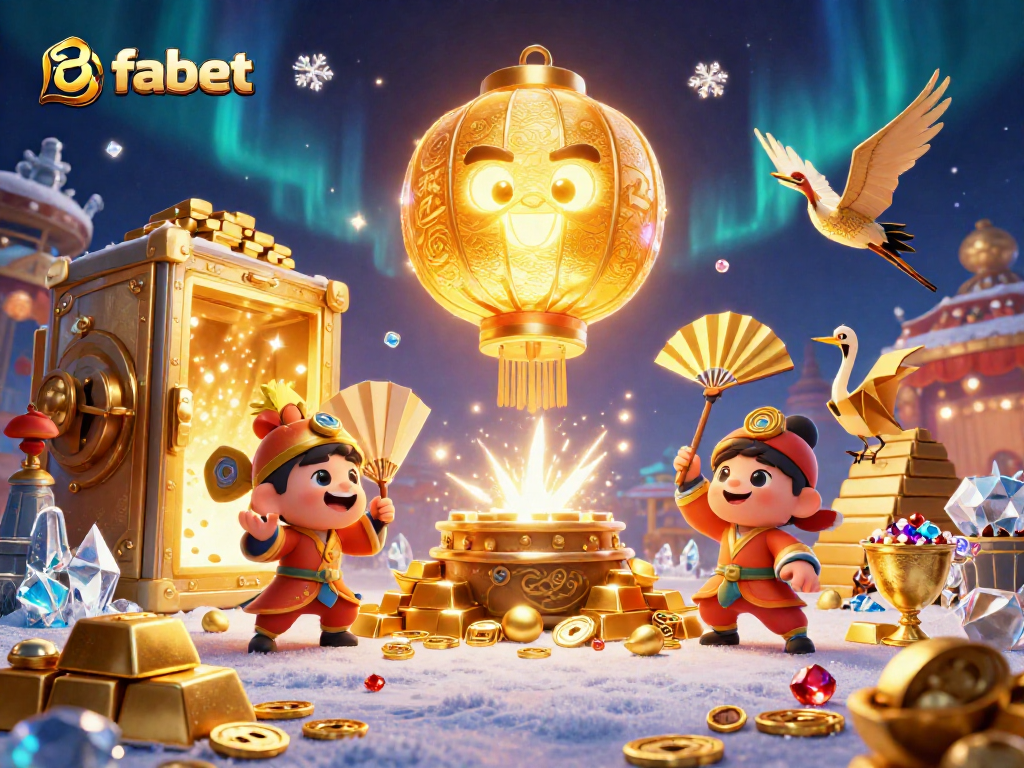 Experience the excitement of fabet with a vibrant 3D illustration of a magical casino atmosphere filled with fortune.