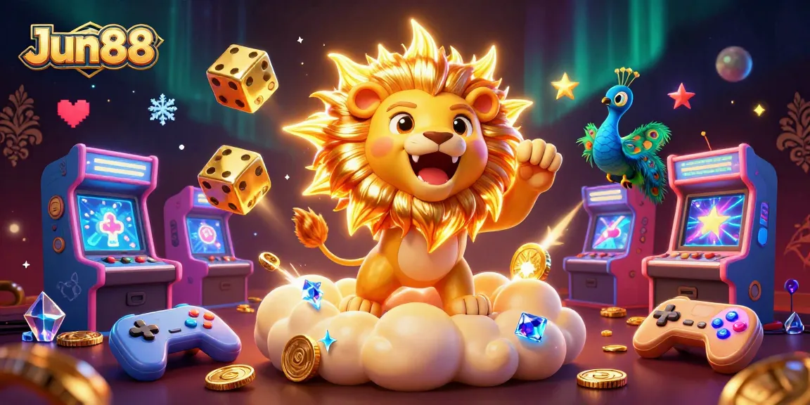 Experience high-stakes gaming excitement at Jun88 with thrilling cartoon visuals of casino fun.