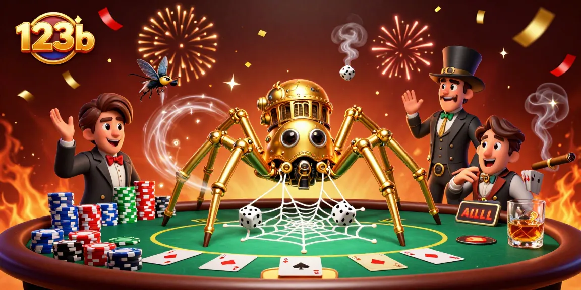 Catch thrilling wins at 123b with dynamic steampunk-style gambling action depicted in a vibrant scene.