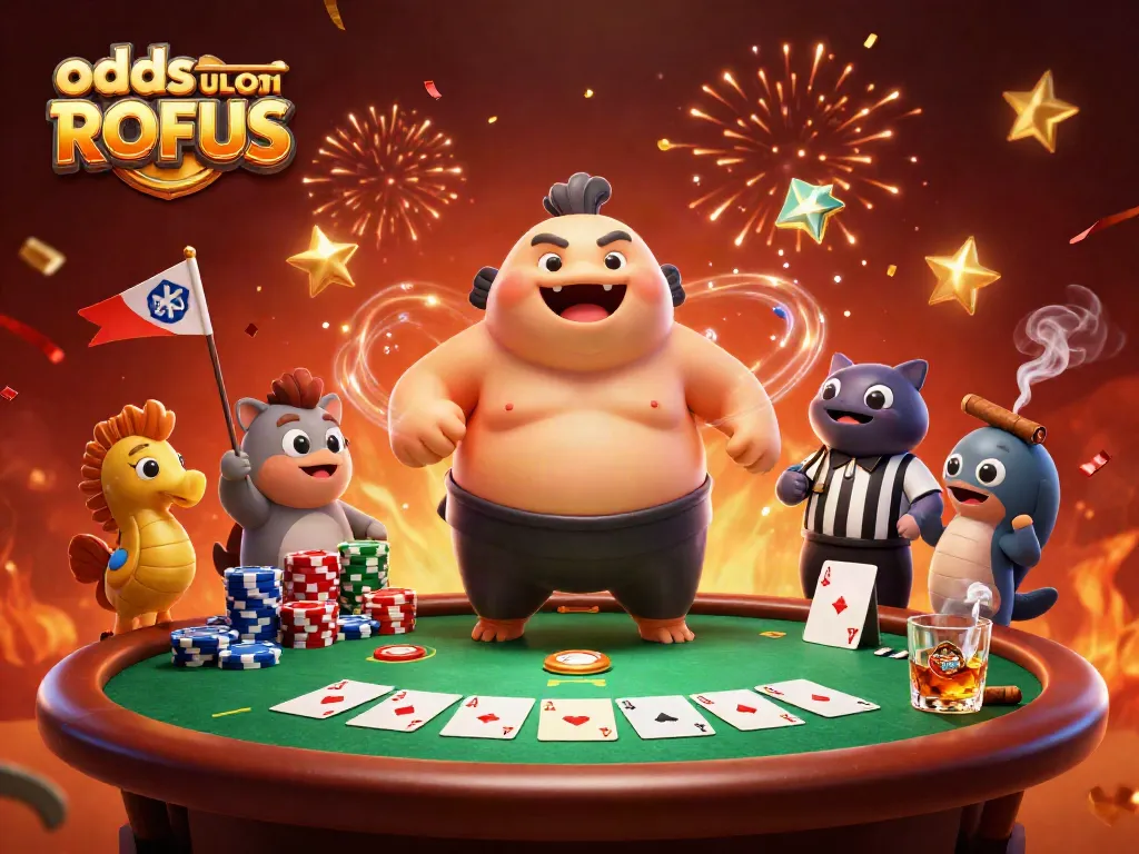 Bet on odds uden om ROFUS with engaging visuals of a vibrant underwater betting scene featuring a fugu and poker elements.