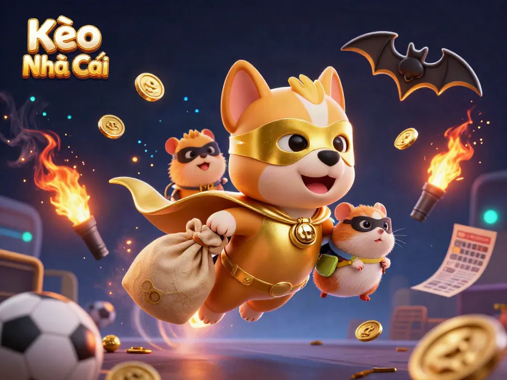 Kèo Nhà Cái superhero dog and sidekick showcase thrilling sports betting adventures.