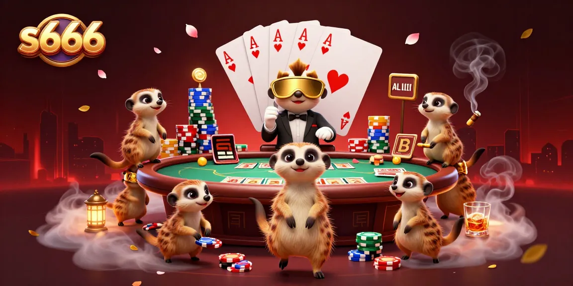 Experience thrilling gameplay at s666 with meerkats managing a vibrant casino operation.