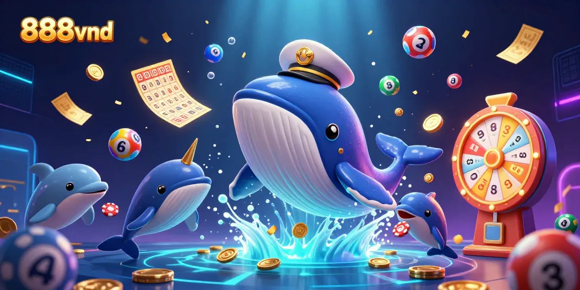 Experience the excitement of 888vnd with vibrant characters and thrilling game elements in this dynamic casino-themed illustration.