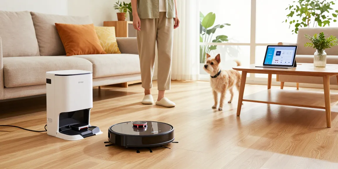 Best robot vacuum 2026 in a modern living room, showcasing smart home convenience.