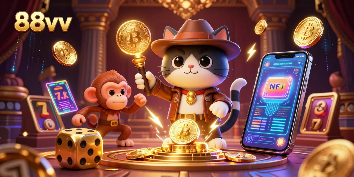 Engage with 88vv's thrilling slot adventure featuring a cat archaeologist uncovering treasures.