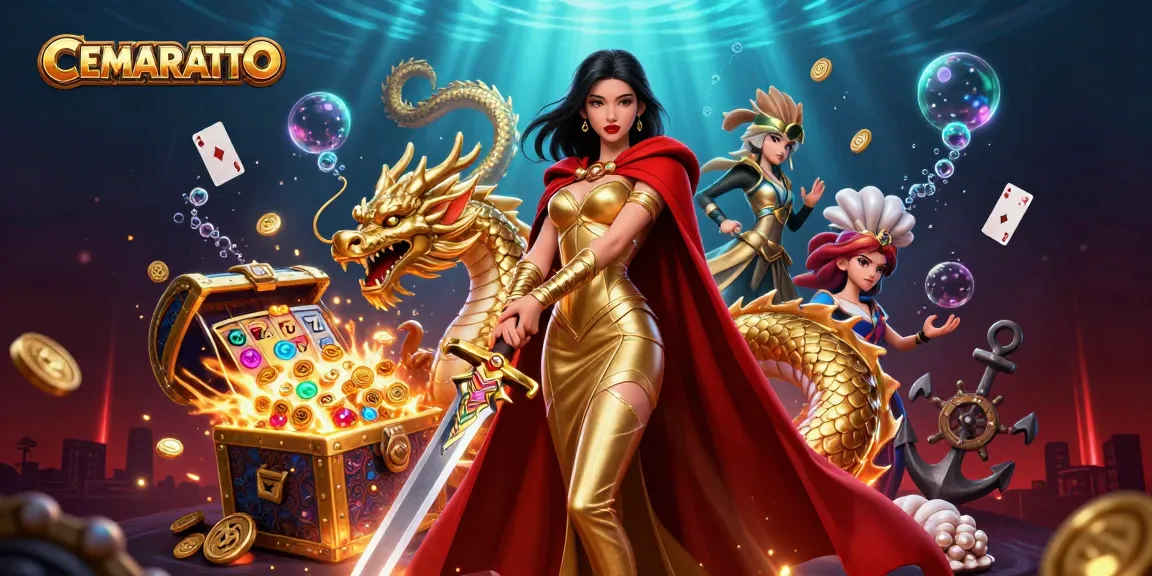 CEMARATOTO's vibrant slots come alive in an ultra-detailed 3D casino fantasy scene