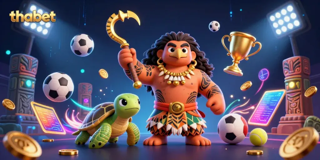 Experience thrilling gameplay at thabet with a dynamic illustration of casino action.