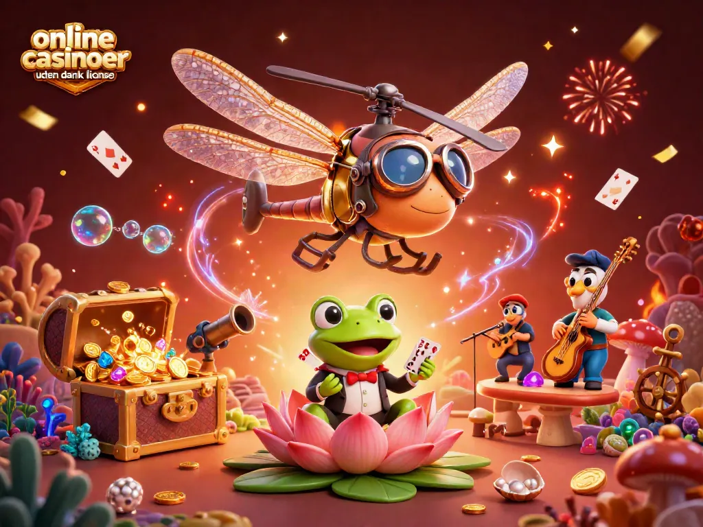 Engage with online casinoer uden dansk licens, featuring vibrant casino characters and dynamic gaming elements.