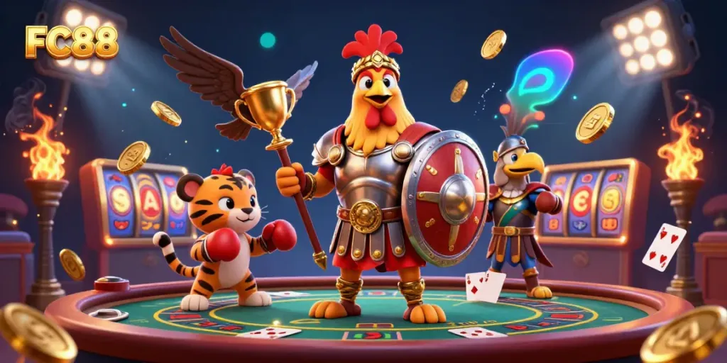 Experience the thrill at FC88 Casino with dynamic games and immersive live action.