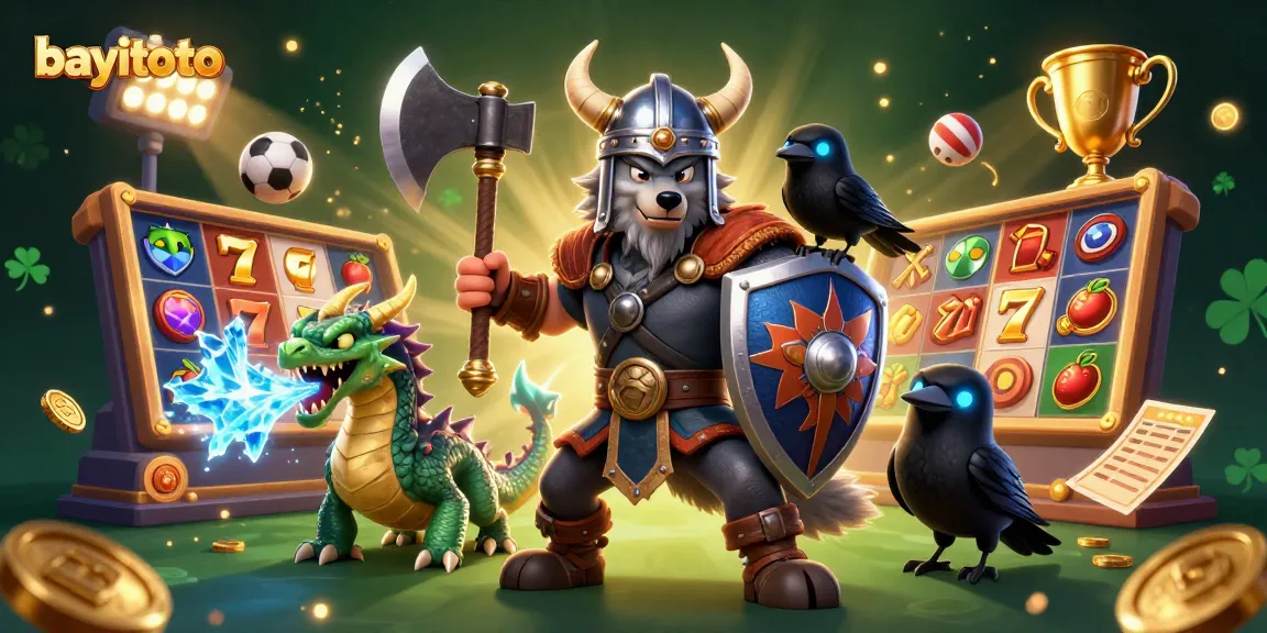 Experience thrilling excitement with bayitoto in a vibrant illustration showcasing virtual slot games and dynamic characters.