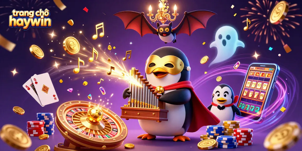 Experience the excitement of trang chủ haywin as the phantom penguin plays casino-themed organ, showering coins and gems.