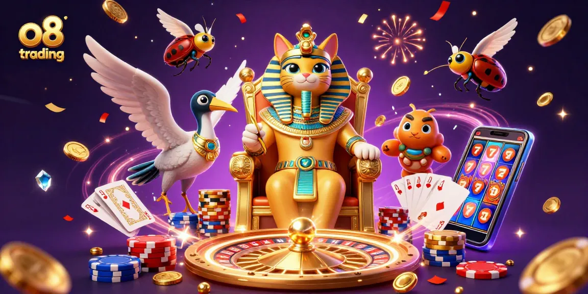 Engage in thrilling gameplay with o8 trading as vibrant casino elements come alive in this captivating scene.