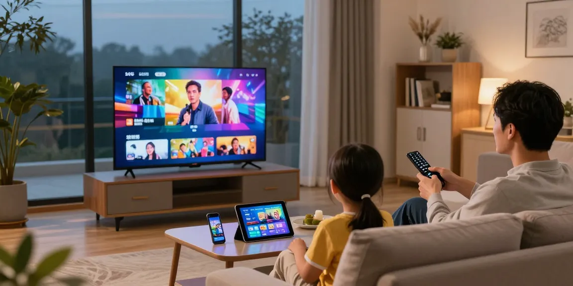 IPTV kaufen für modernes Fernsehen im Wohnzimmer mit 4K-Inhalten