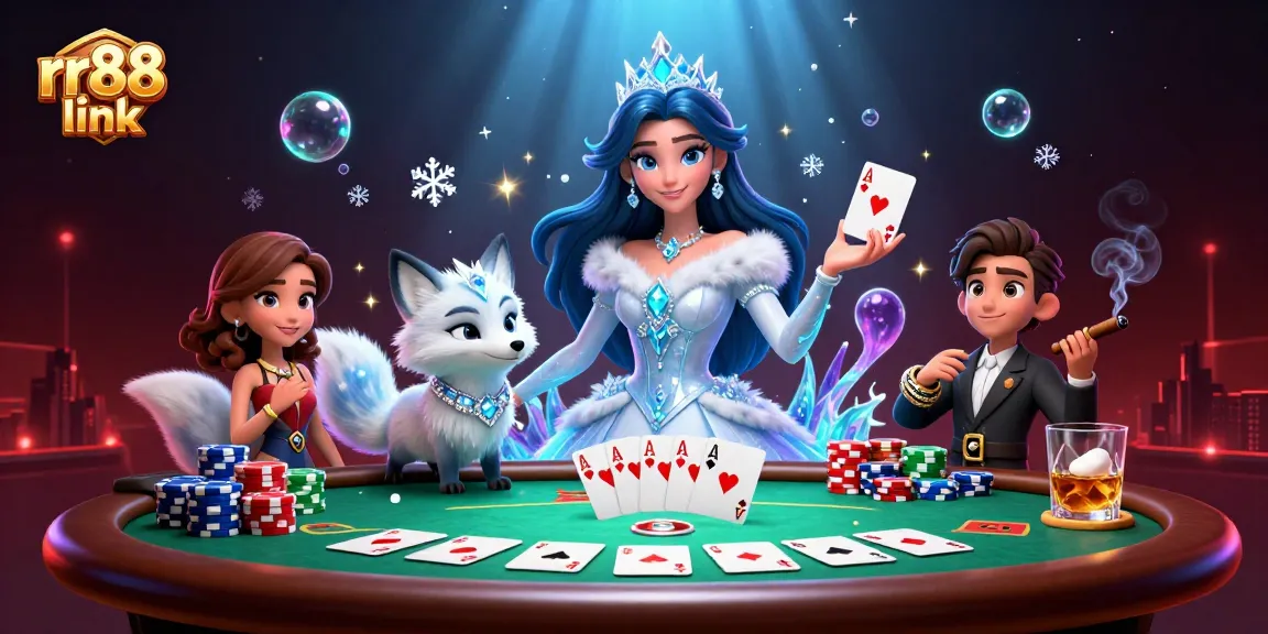 Win big with the rr88 link in this vibrant 3D casino scene featuring stunning characters and rich game elements.